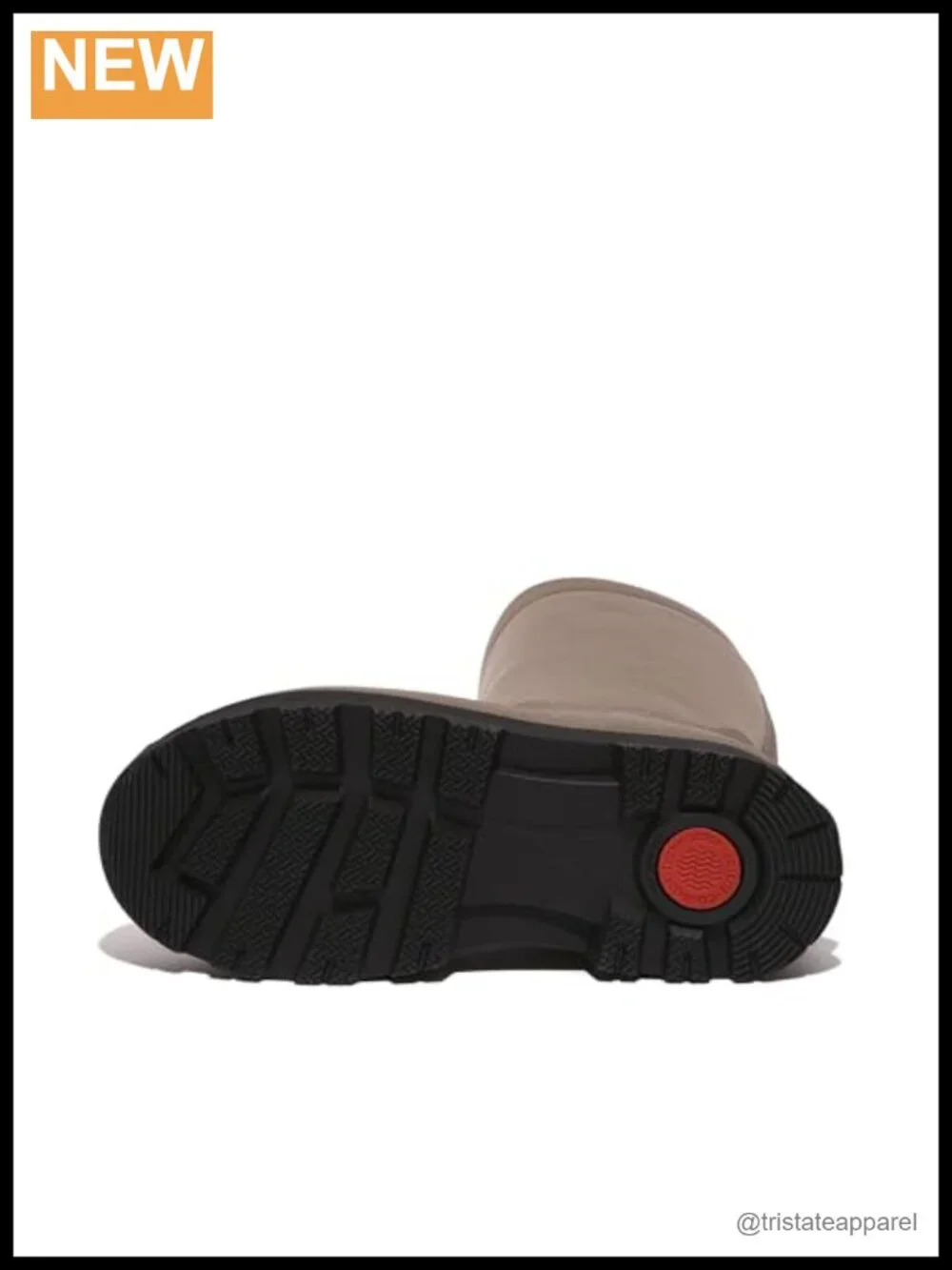 Fleece-Lined Waterproof Rain Boots Mid-Calf Round Toe Natural Rubber EVA
